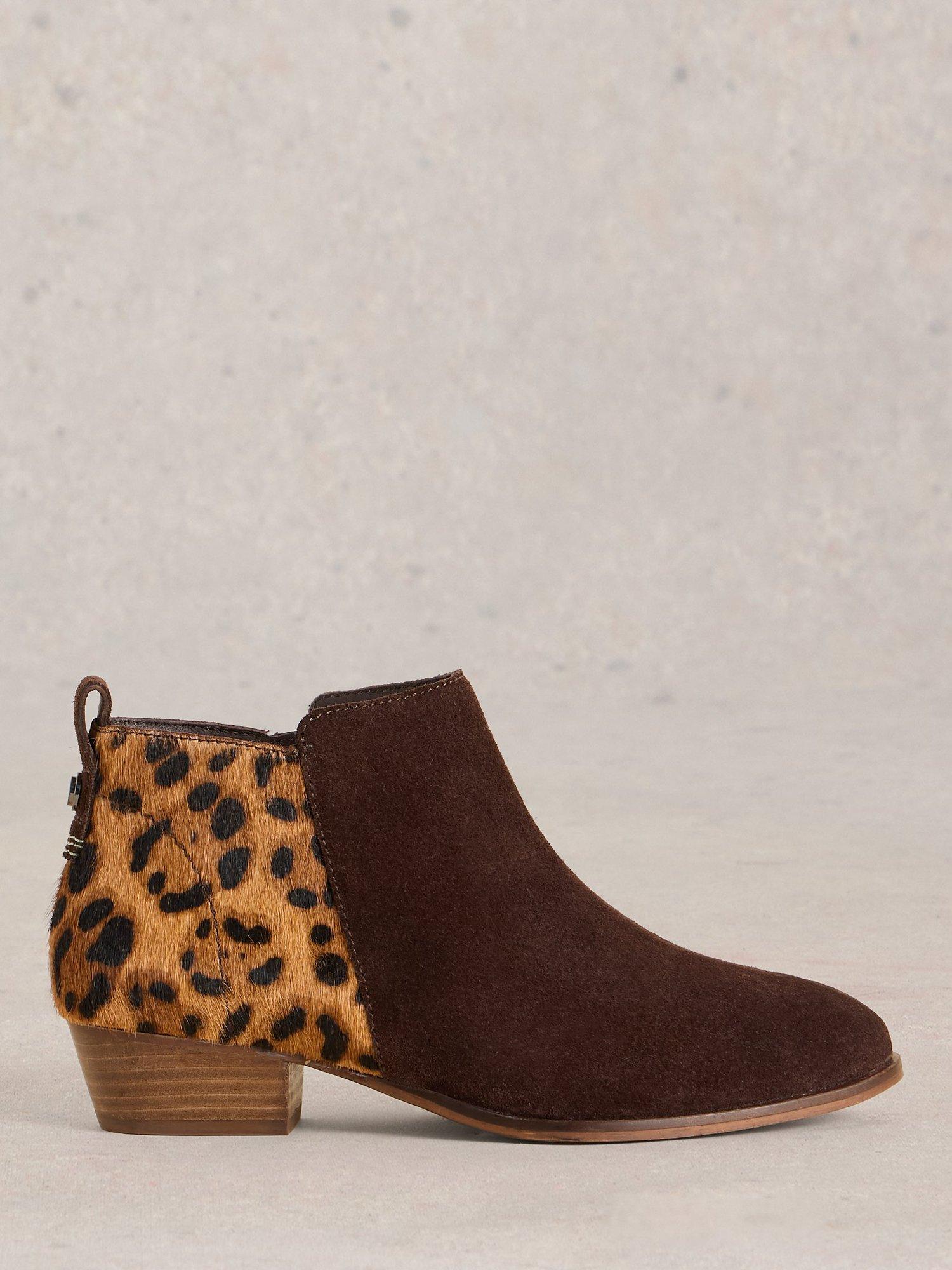 White Stuff Willow Suede Pony Ankle Boots, Brown