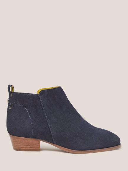White Stuff Willow Suede Ankle Boots, Dark Navy, Dark Navy