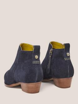 White Stuff Willow Suede Ankle Boots, Dark Navy - view 2, Dark Navy