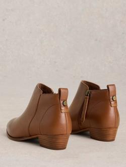 White Stuff Willow Leather Ankle Boots - view 2, Tan