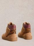 White Stuff Harriet Animal Print Detail Mid-Top Fashion Trainers, Brown/Multi