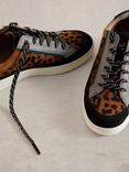 White Stuff Della Leather Leopard Trainers, Brown/Multi