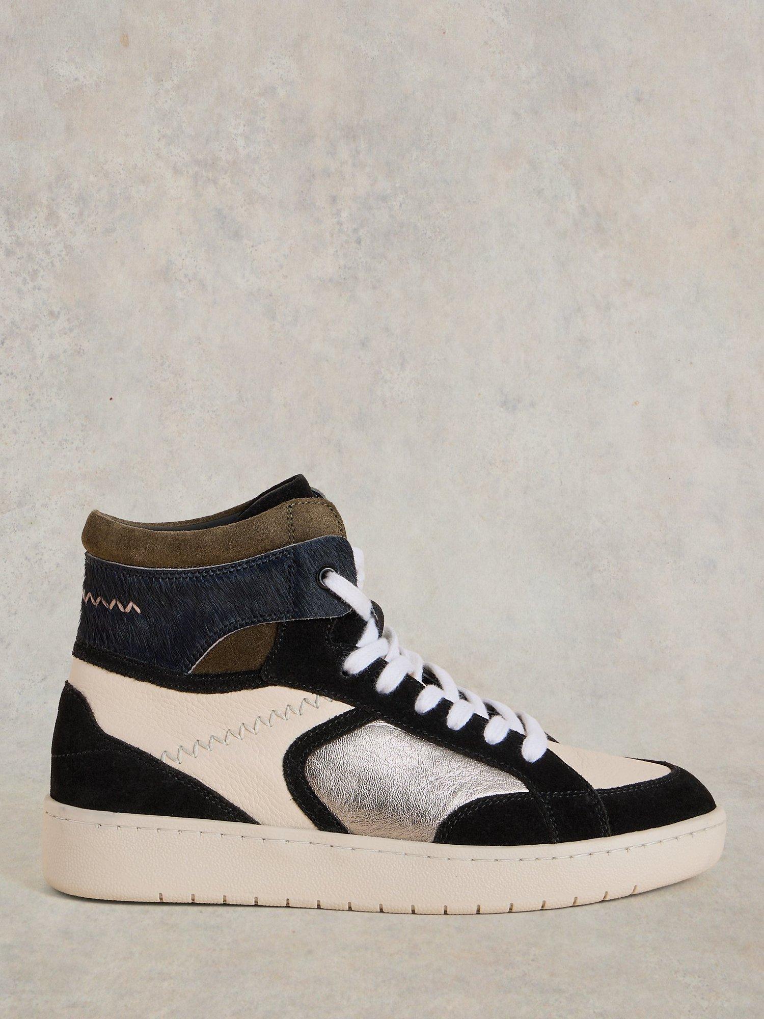 Product image 1 of 4, which shows White Stuff Heidi Hi-Top Trainers, Multi, 3