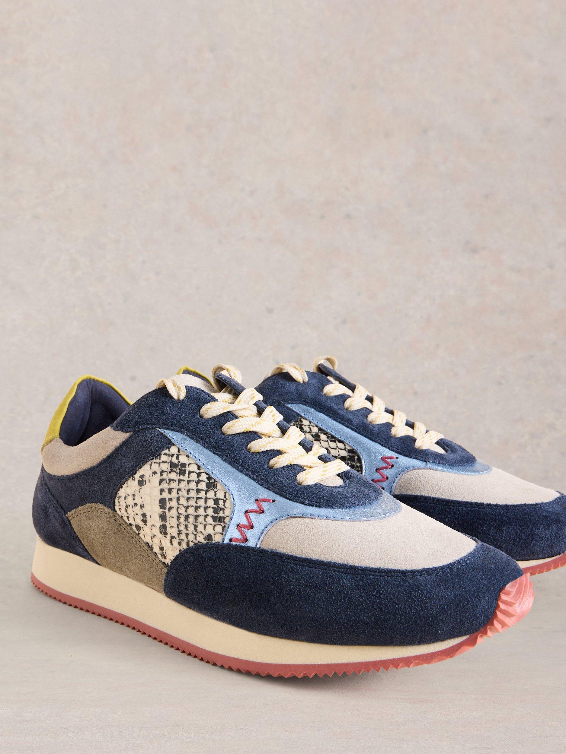 Product image 2 of 4, which shows White Stuff Ruby Suede Runner Trainers, Multi, 4