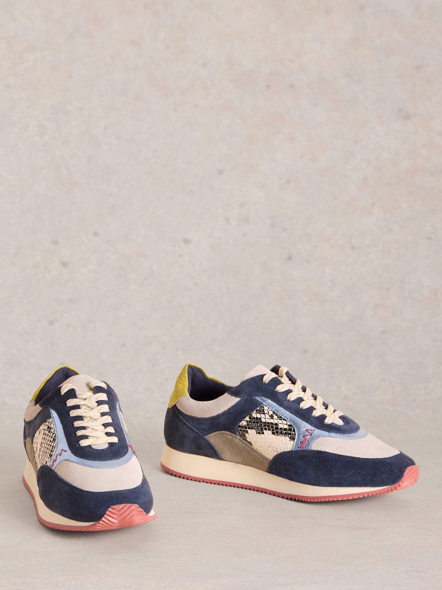 Product image 3 of 4, which shows White Stuff Ruby Suede Runner Trainers, Multi, 4