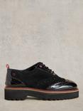 White Stuff Suede and Leather Chunky Brogues, Black