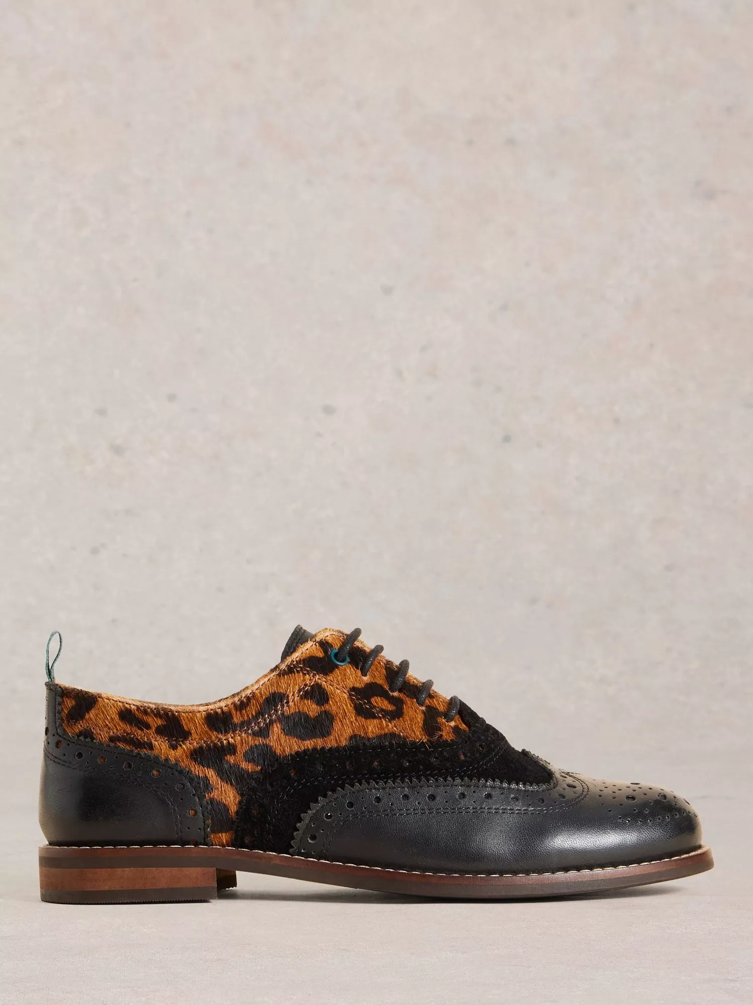 White Stuff Thistle Leather Blend Brogues Black Multi