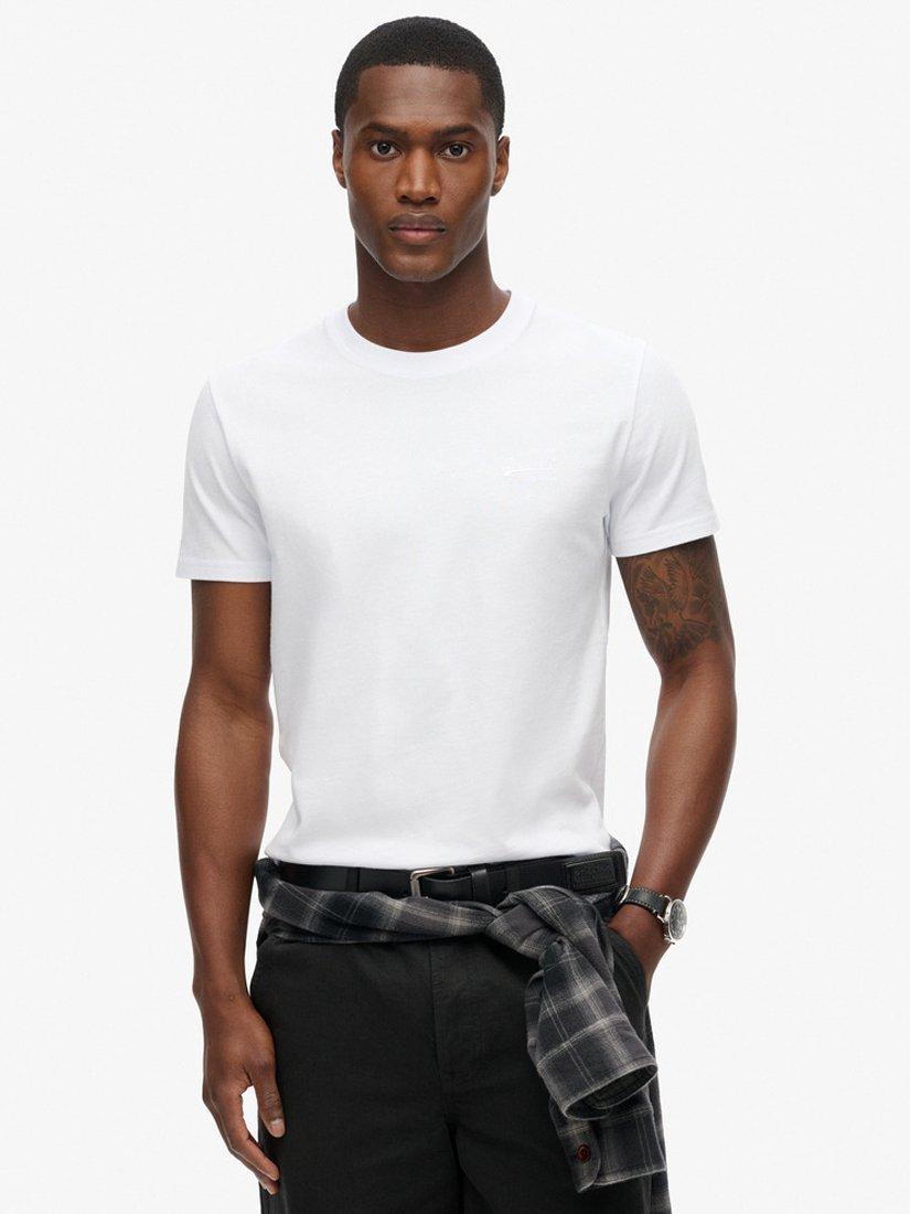 Superdry Organic Cotton Essential Logo T-Shirt, Optic, S