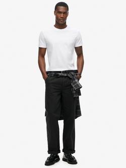 Superdry Organic Cotton Essential Logo T-Shirt, Optic - view 2, Optic