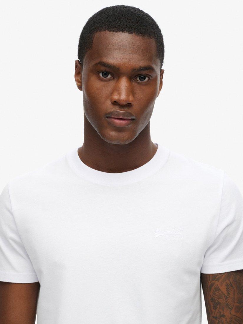 Superdry Organic Cotton Essential Logo T-Shirt, Optic, S