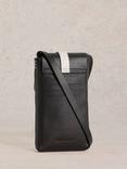 White Stuff Clara Leather Phone Bag, Pure Black