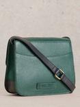 White Stuff Eve Leather Satchel Bag, Dark Green