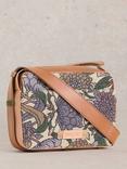 White Stuff Lola Floral Leather Camera Bag, Pink/Multi