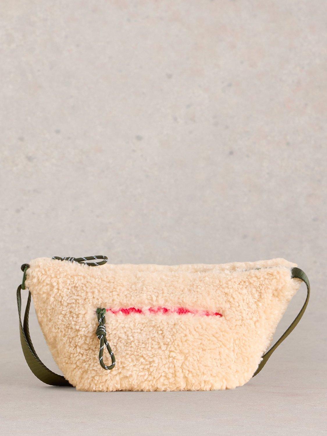White Stuff Meadow Fluffy Cross Body Bag, Natural