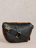 White Stuff Mini Sebby Leather Sling Bag, Brown/Multi