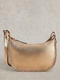 White Stuff Suzie Leather Swing Bag, Gold