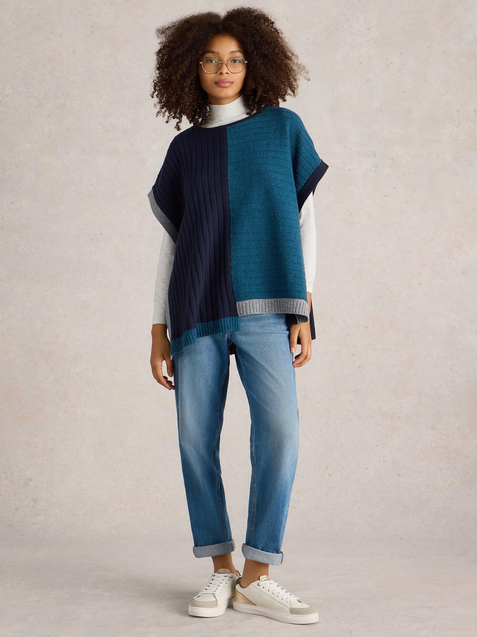 White Stuff Ash Knitted Poncho