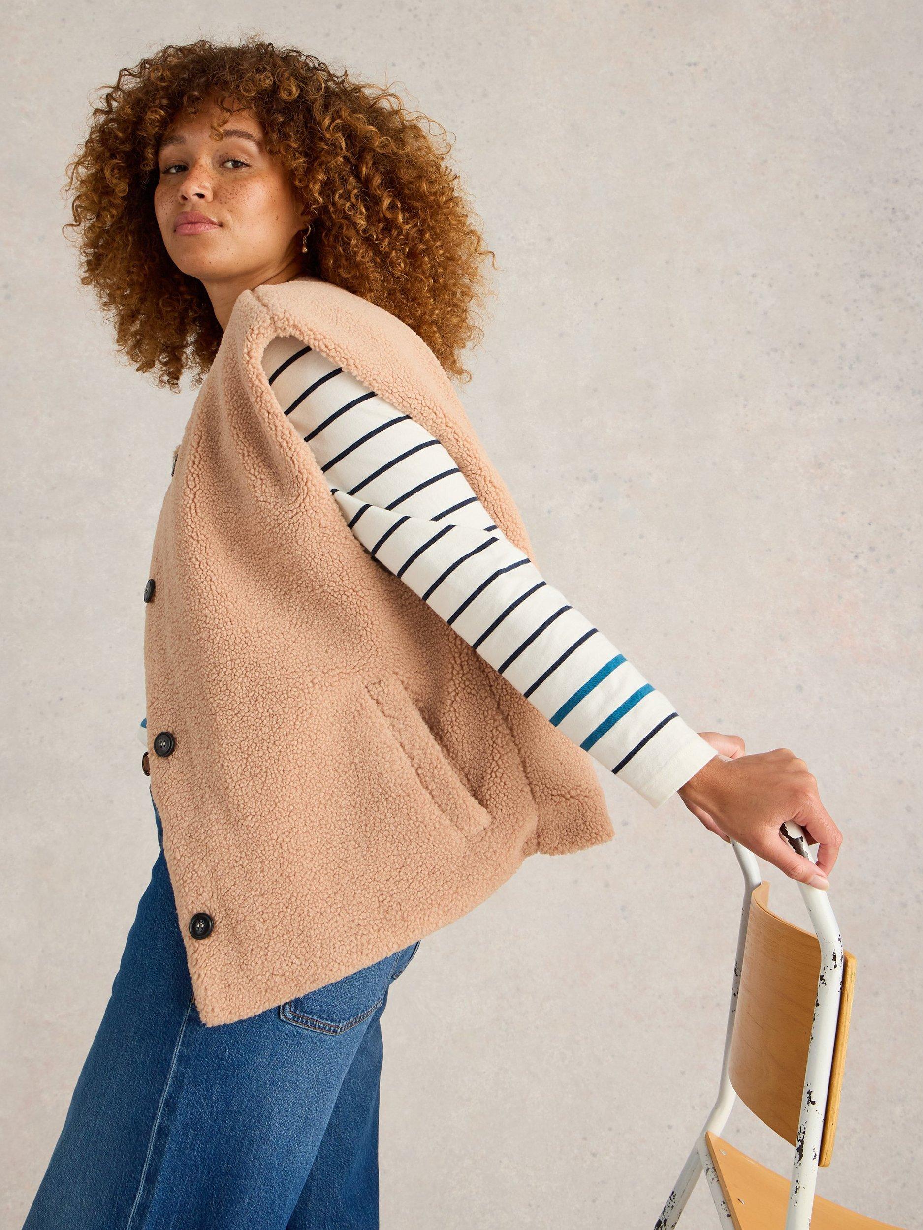 White Stuff Borg Gilet Beige