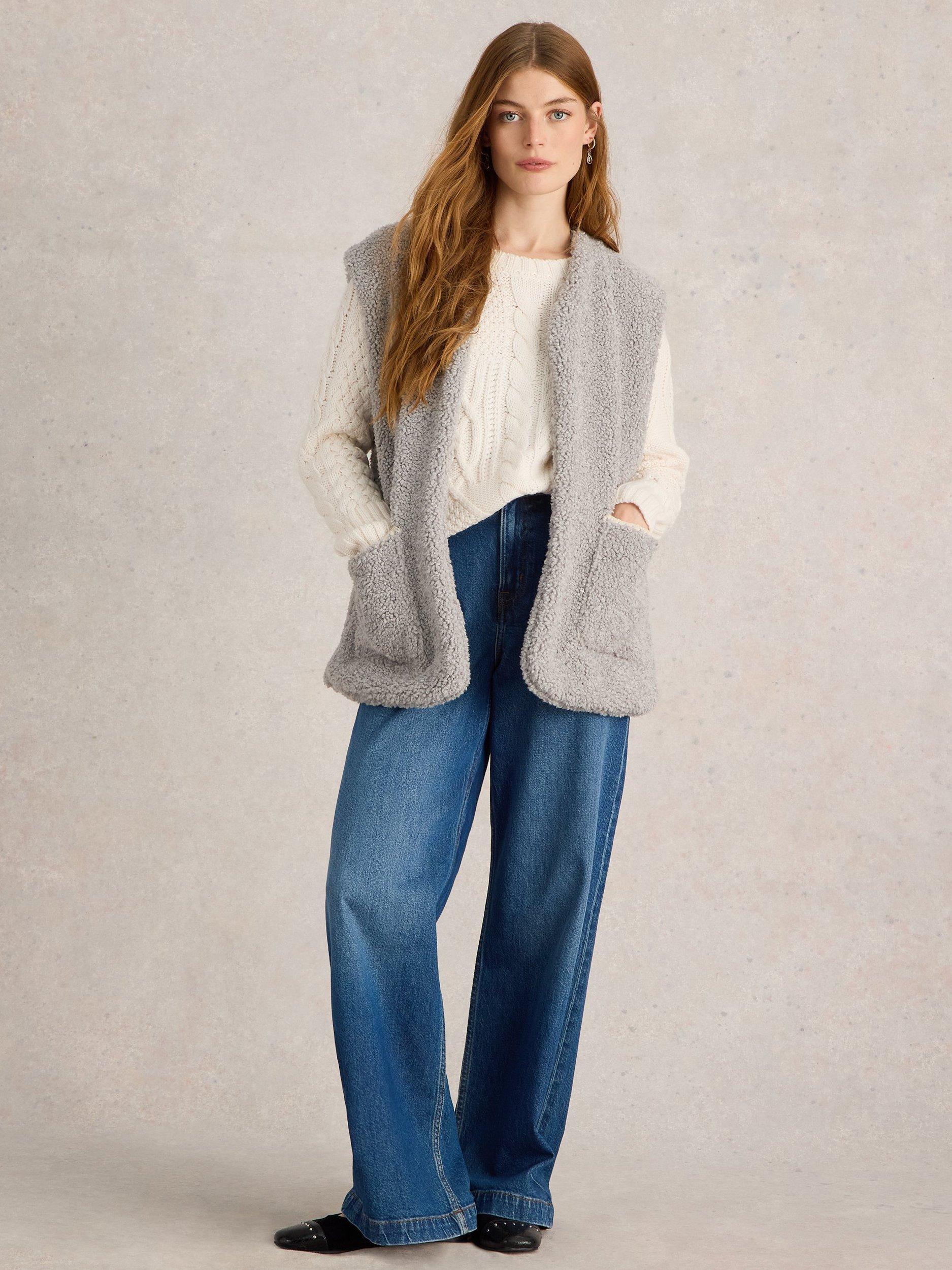 White Stuff Craft Gilet, Light Grey