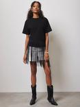 Mint Velvet Fringed T-Shirt, Black