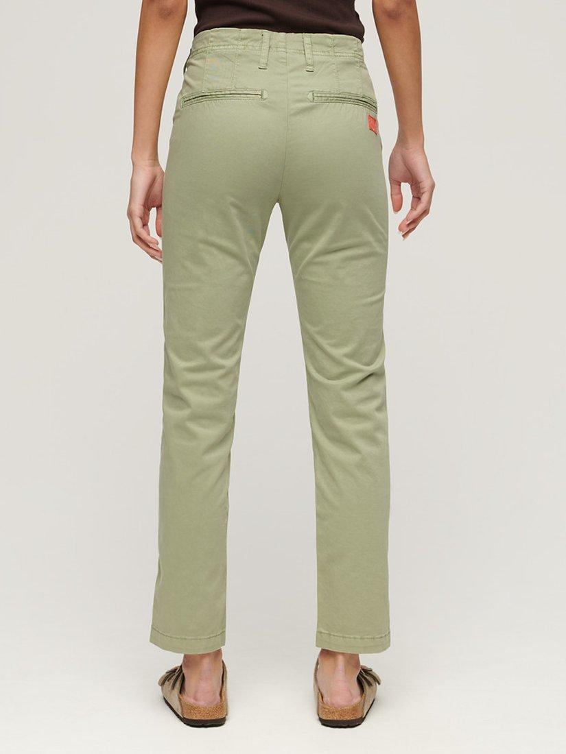 Product image 5 of 6, which shows Superdry Mid Rise Chinos, Dusty Mint Green, W26/L30