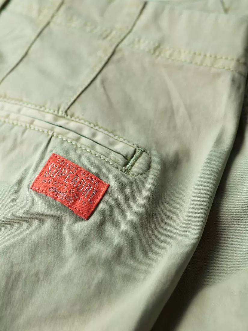 Short Bermuda Superdry Classic Chino - Couleur Mint Green, Coupe Classique