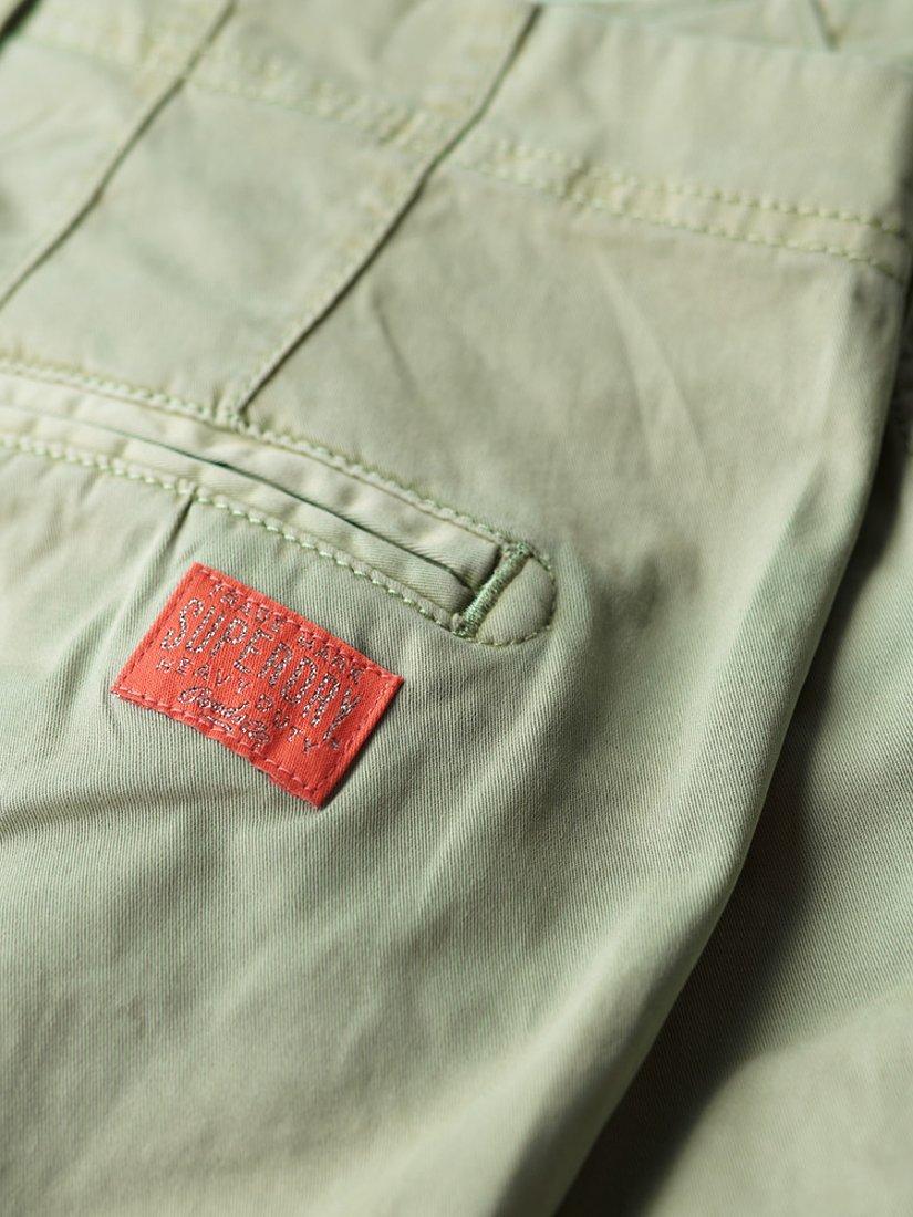 Product image 6 of 6, which shows Superdry Mid Rise Chinos, Dusty Mint Green, W26/L30