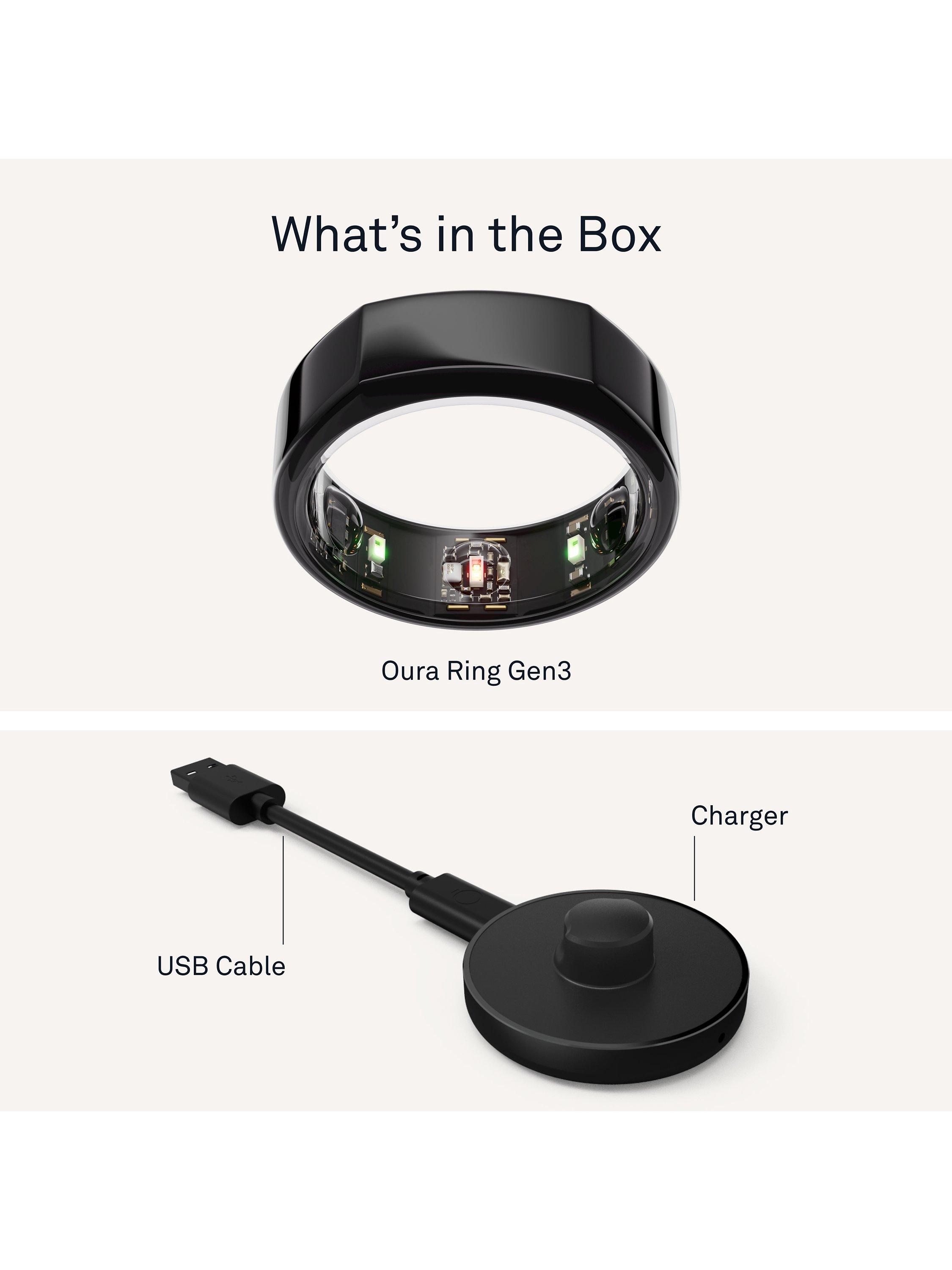 Oura Ring Gen3 Heritage Health & Fitness Tracker Smart Ring, Black