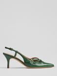 L.K.Bennett Caprice Crinkled Patent Court Shoes, Jade