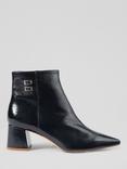 L.K.Bennett Missy Crinkle Patent Leather Ankle Boots