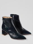 L.K.Bennett Missy Crinkle Patent Leather Ankle Boots