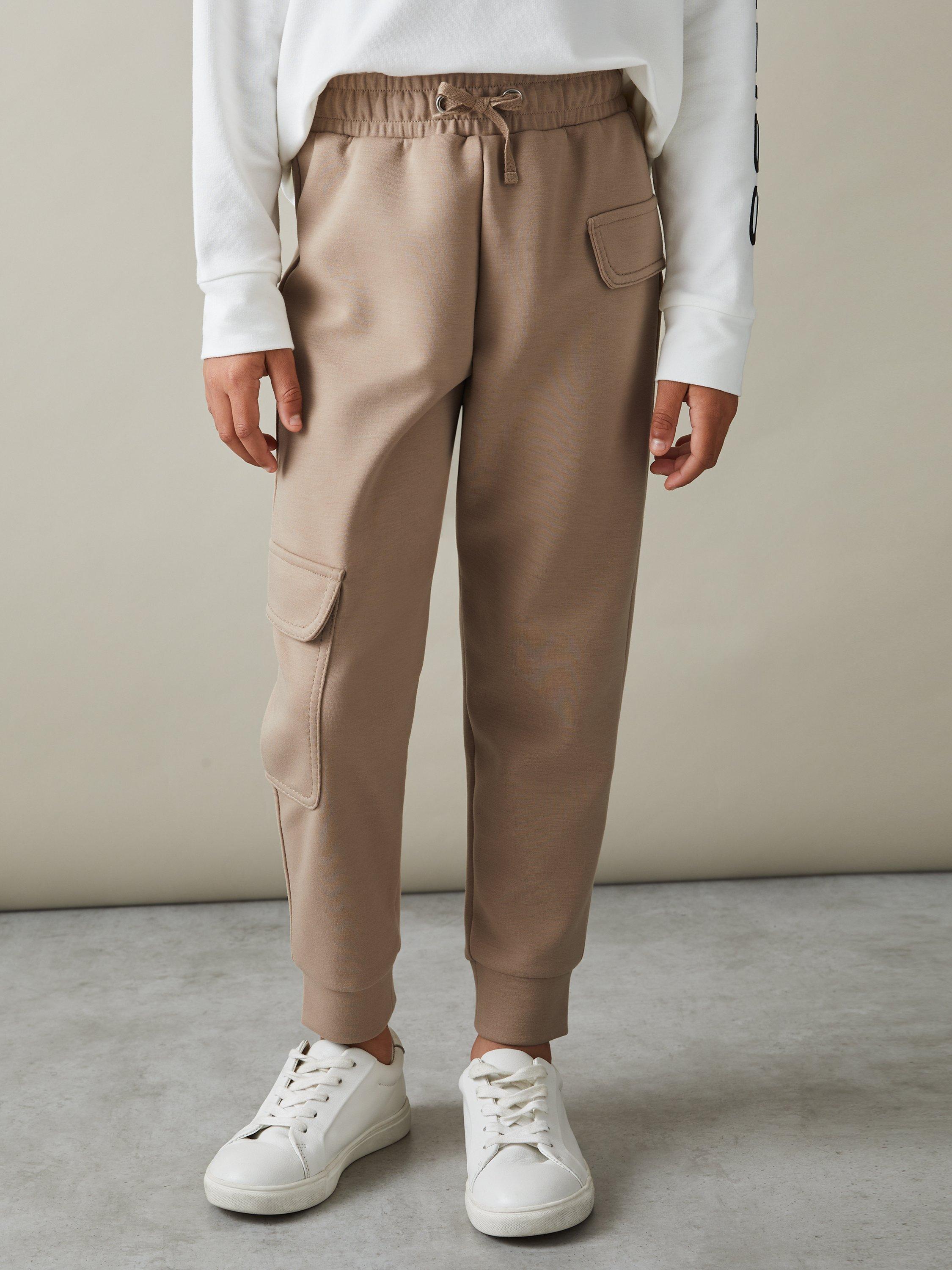 Reiss Kids' Amina Tailored Joggers, Camel