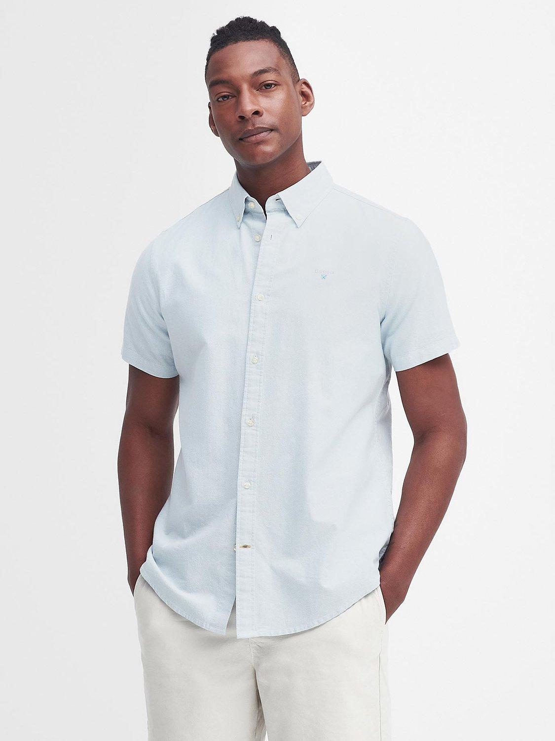 Barbour Oxtown Cotton Shirt, Blue Chalk