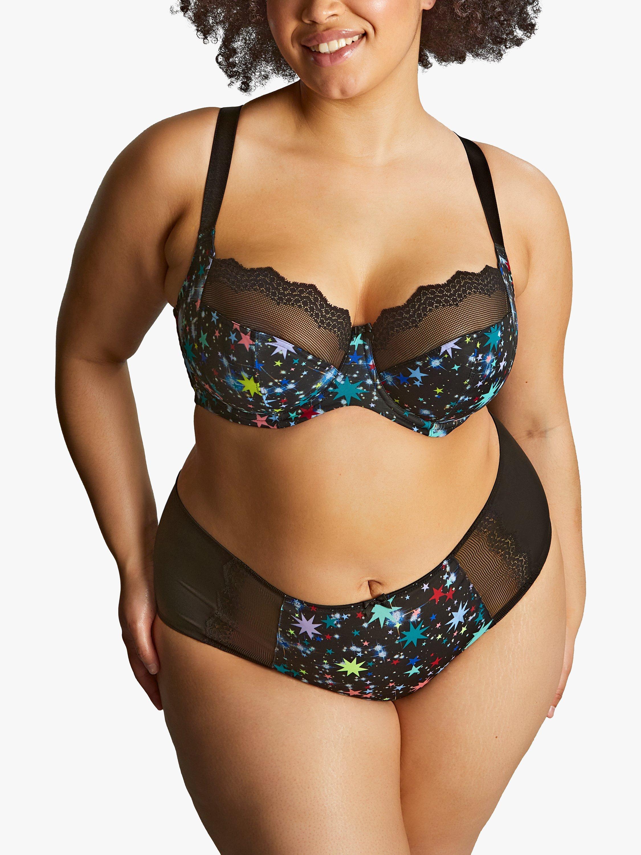Product image 3 of 6, which shows Sculptresse Esme Deep Brief, Black/Multi, 12