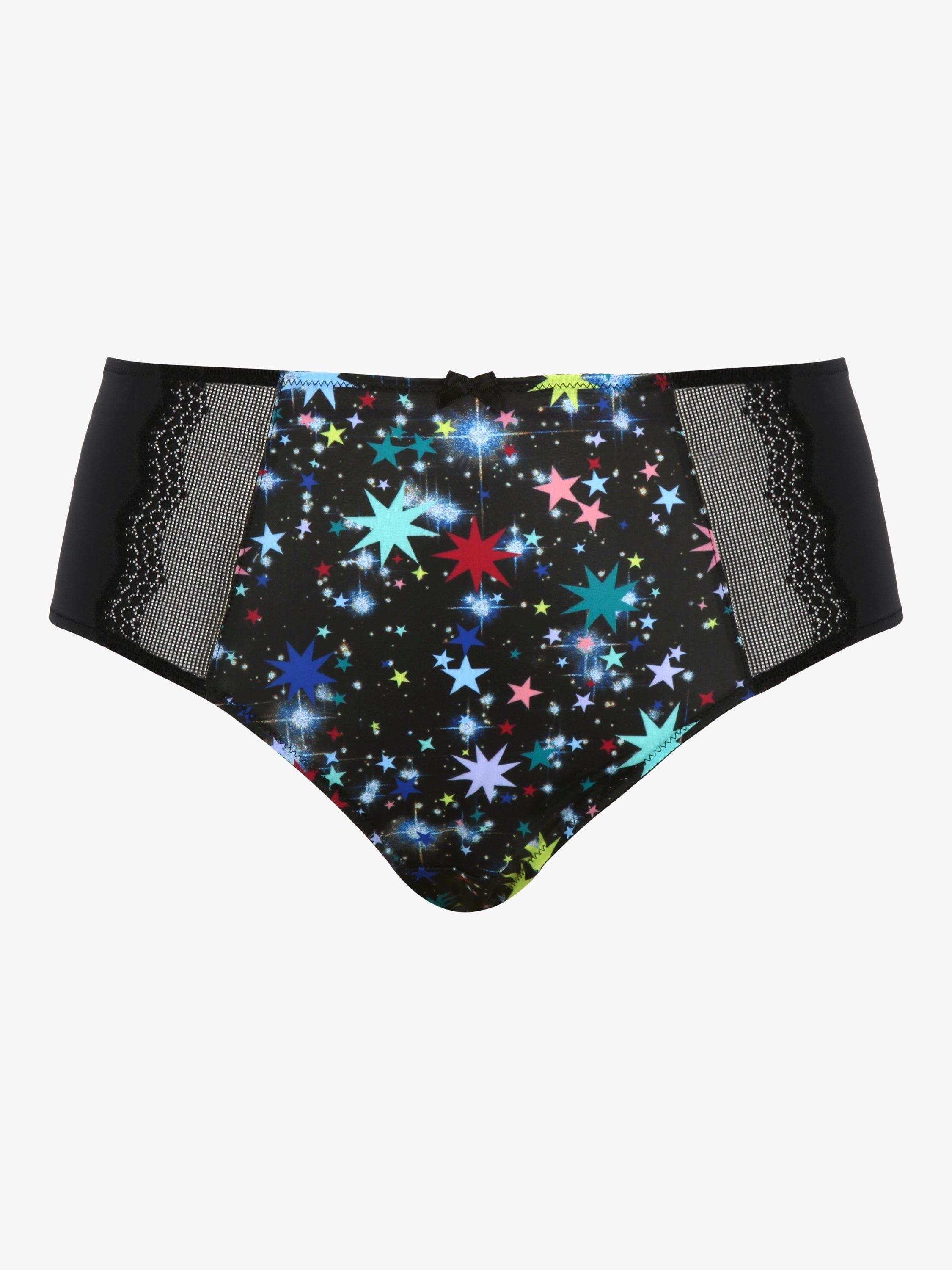Product image 4 of 6, which shows Sculptresse Esme Deep Brief, Black/Multi, 12