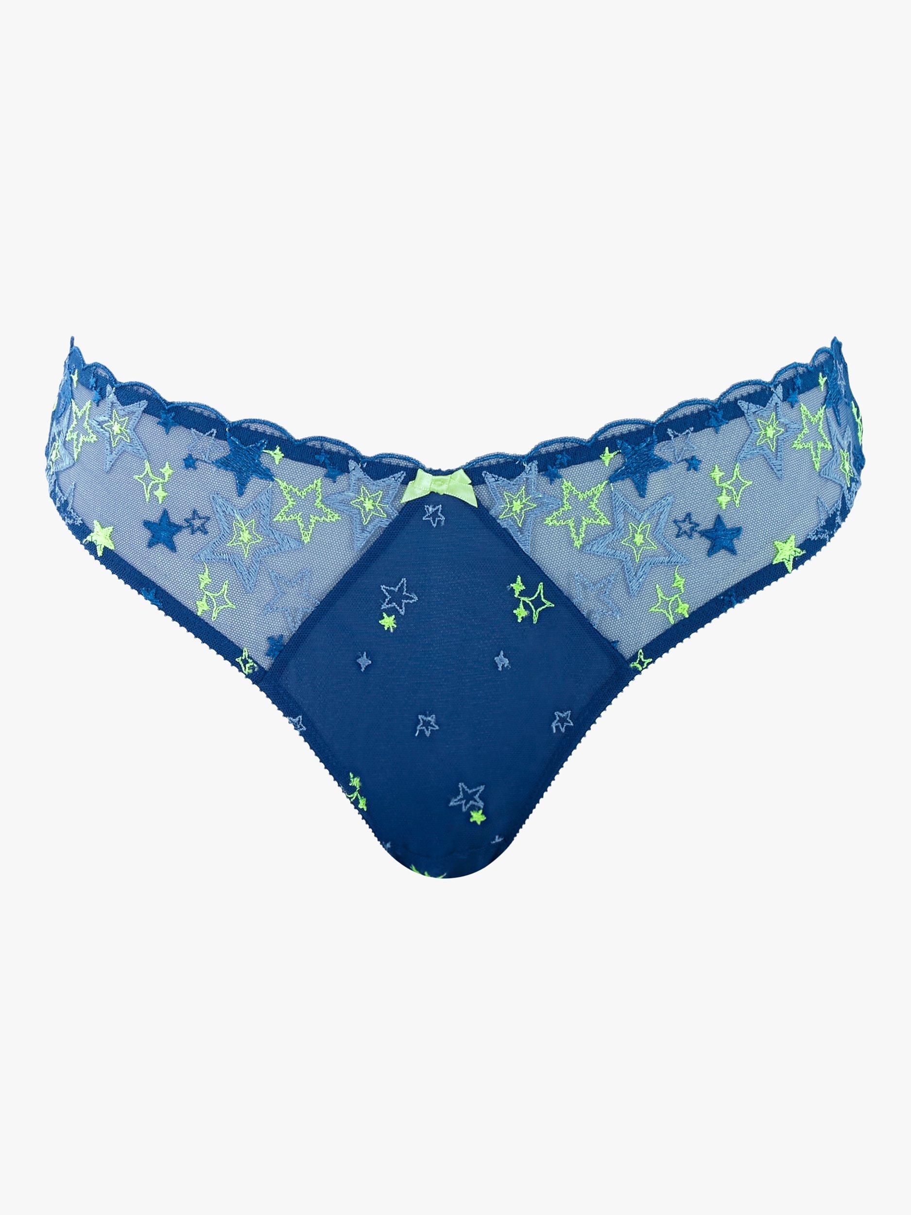 Product image 3 of 4, which shows Panache Blossom Brazillian Brief, Celeste, 10