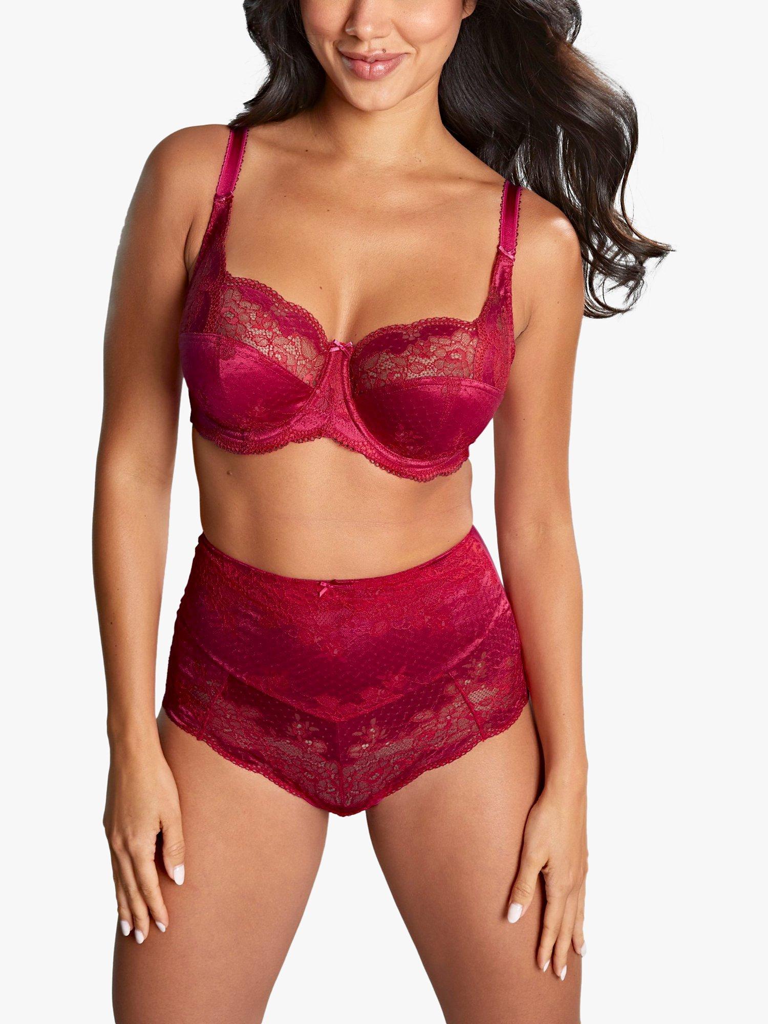 Panache Clara Full Cup Bra, Orchid/Red, 30D