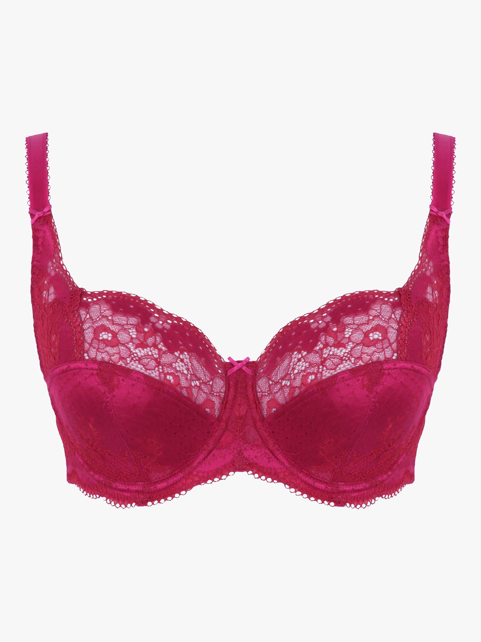 Product image 5 of 6, which shows Panache Clara Full Cup Bra, Orchid/Red, 30D