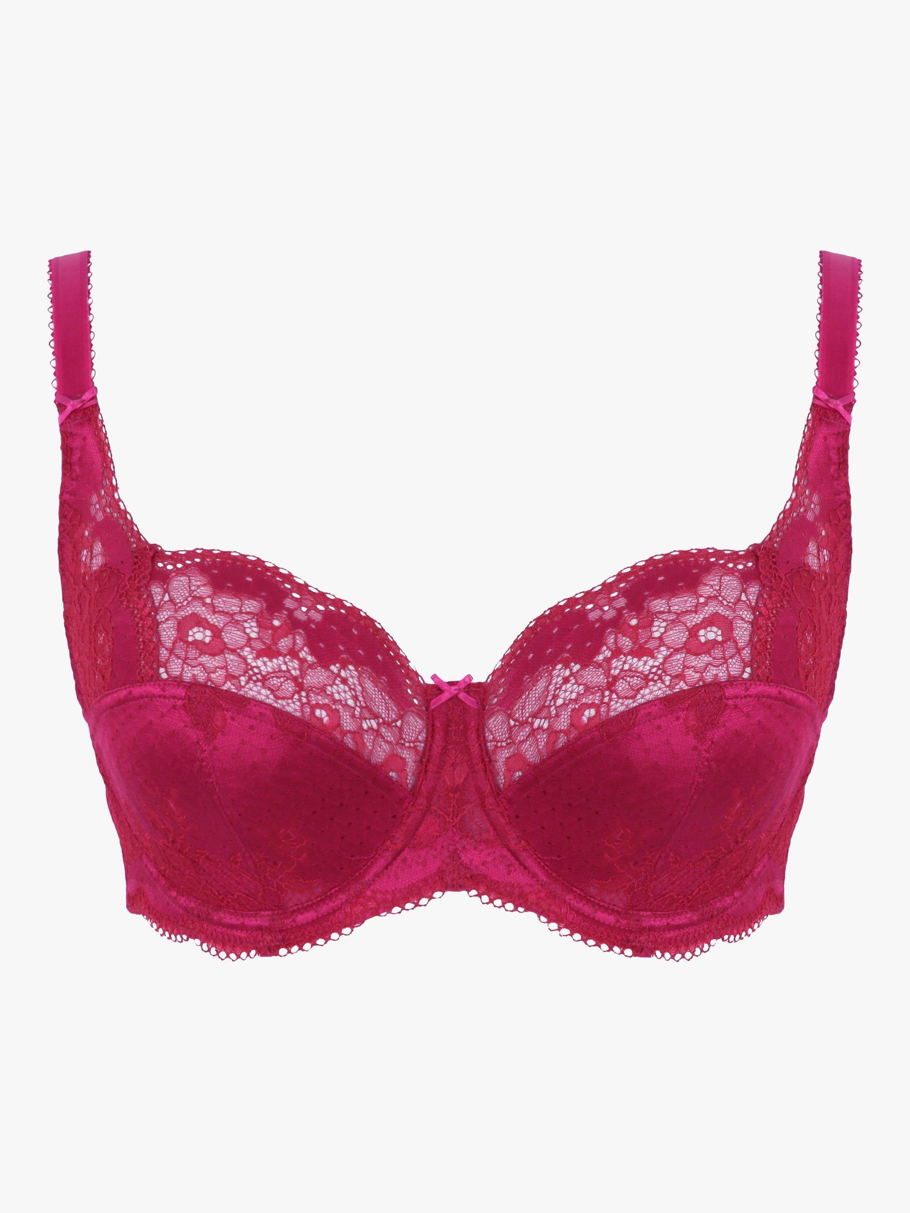 Panache Clara Full Cup Bra, Orchid/Red, 30D