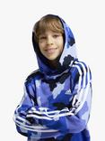 adidas Kids' Tiro24  Essentials Printed Hoodie, Camo Blue