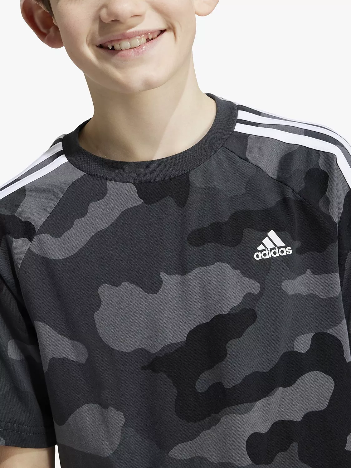 adidas Essentials Allover Print T-Shirt, Camo Black