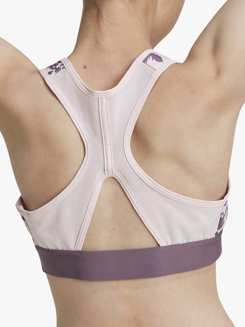 adidas Kids' Power React AEROREADY Sports Bra, Pink, 9-10 years
