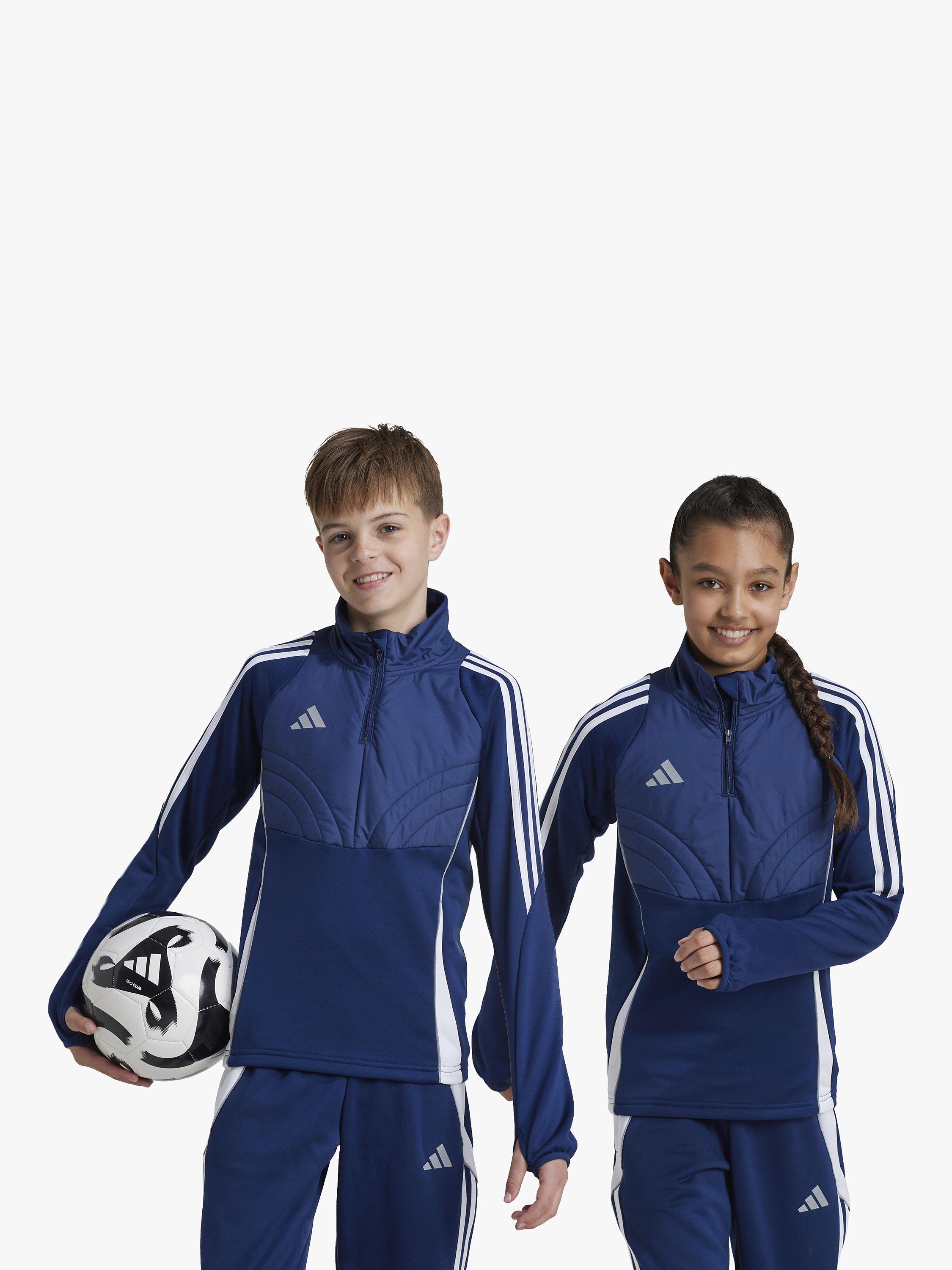 adidas Kids' Tiro24 AEROREADY Knitted Top, Navy/White