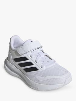 adidas Kids' Runfalcon 5 Trainers, White/Black - view 2, White/Black