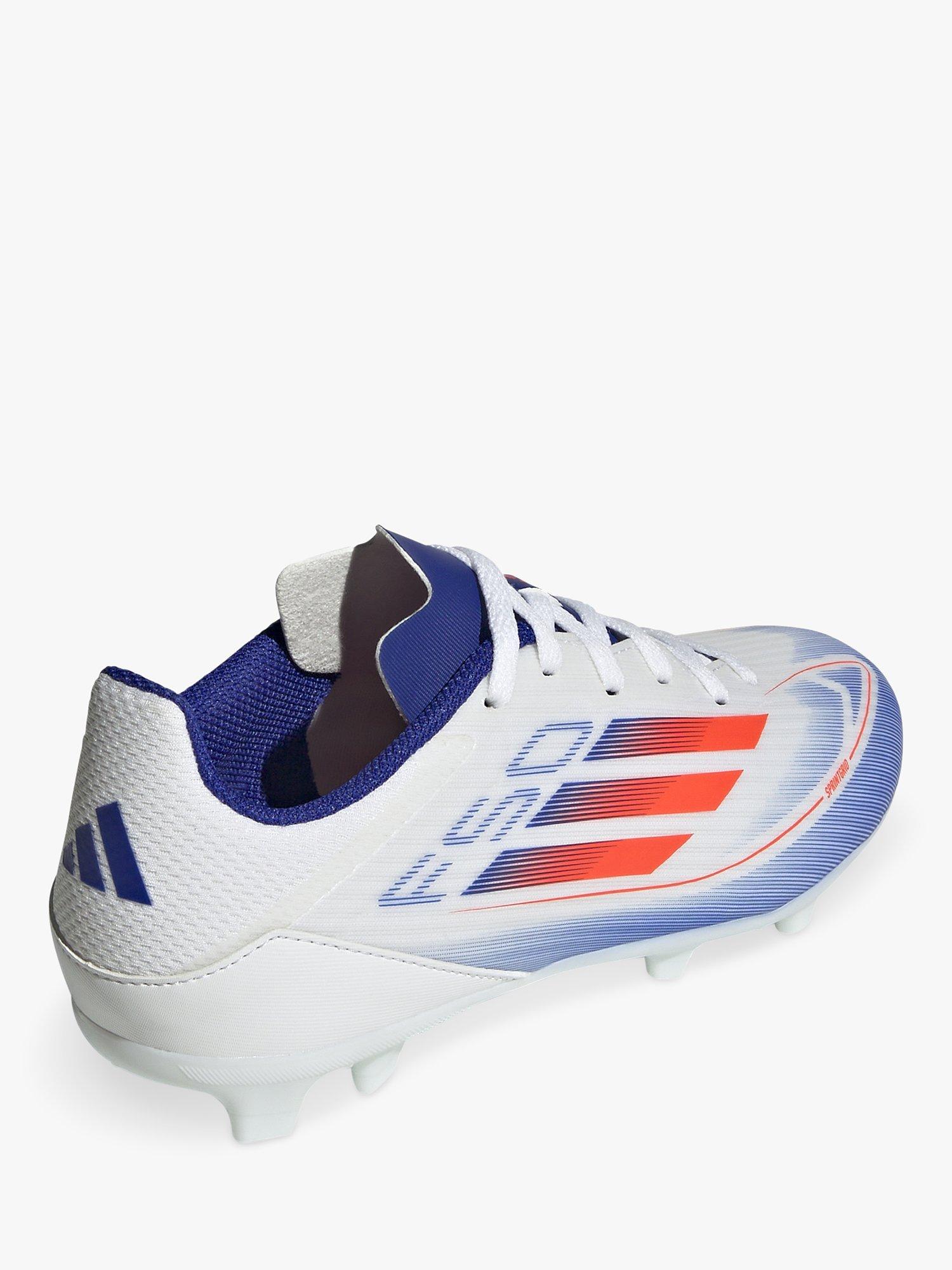 Product image 3 of 8, which shows adidas Kids' F50 Football Boots, White/Red, 5