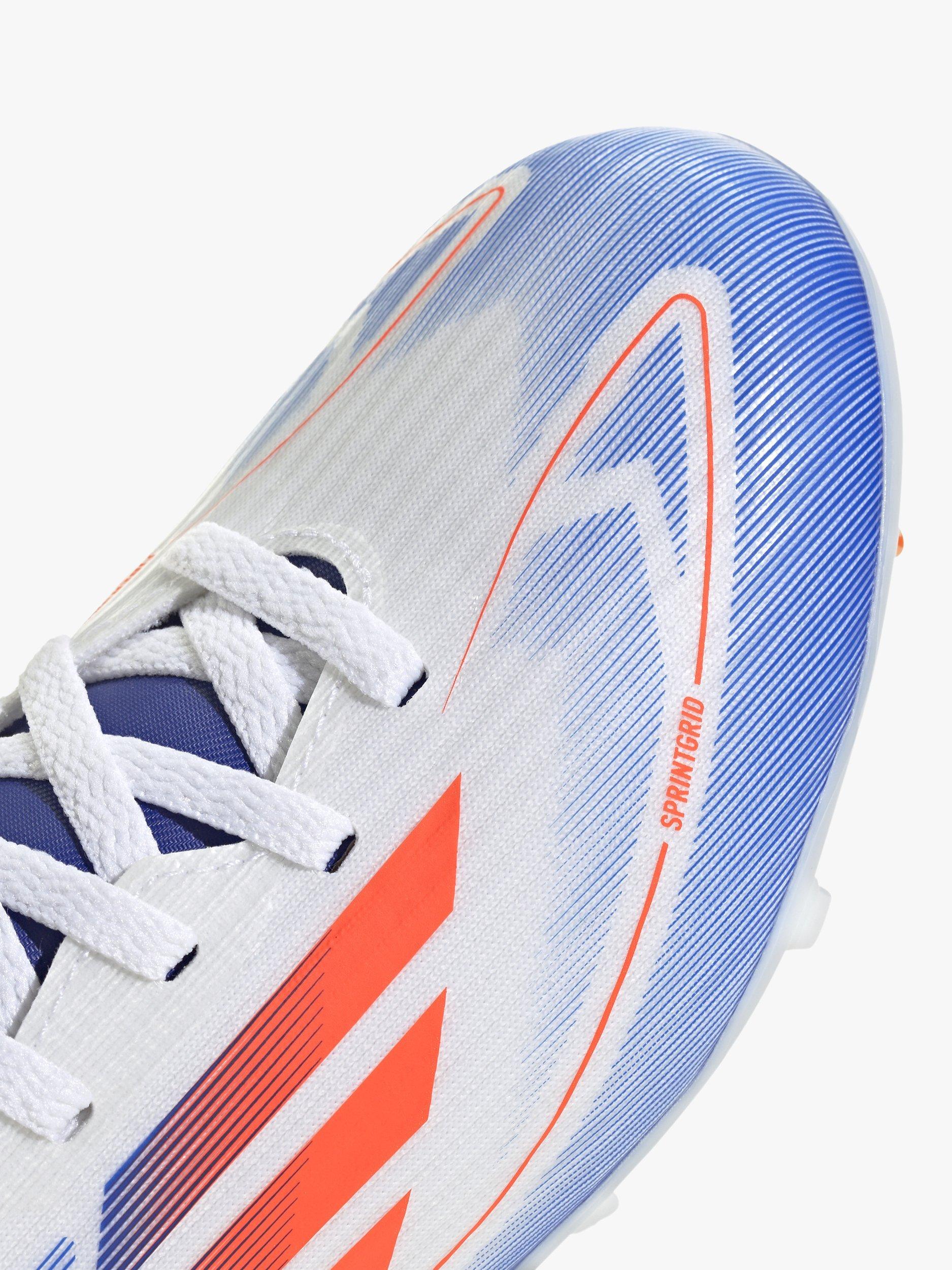 Product image 7 of 8, which shows adidas Kids' F50 Football Boots, White/Red, 5