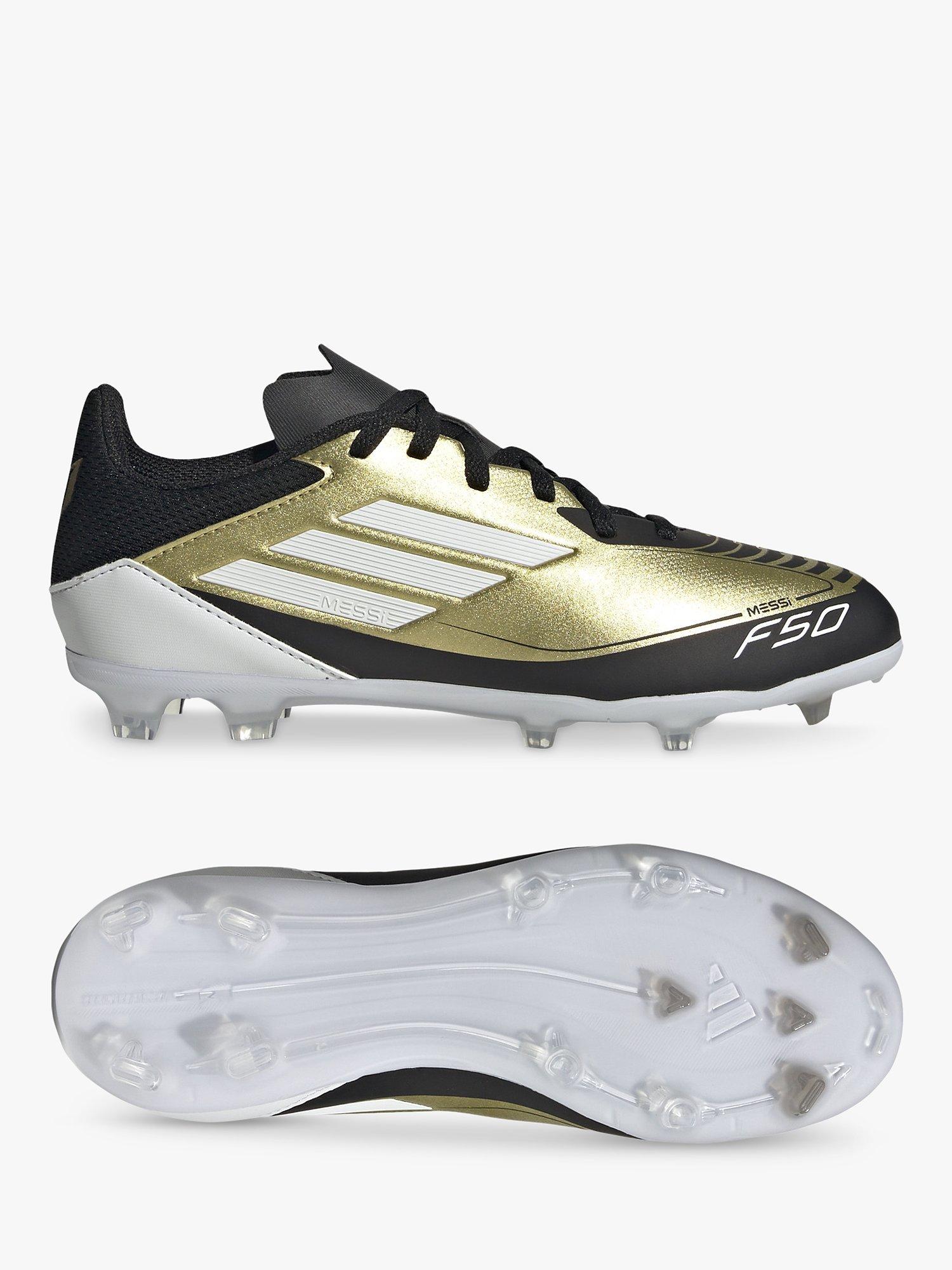 Product image 11 of 11, which shows adidas Kids' Messi F50 Firm Ground League Football Boots, Gold, 10 Jnr