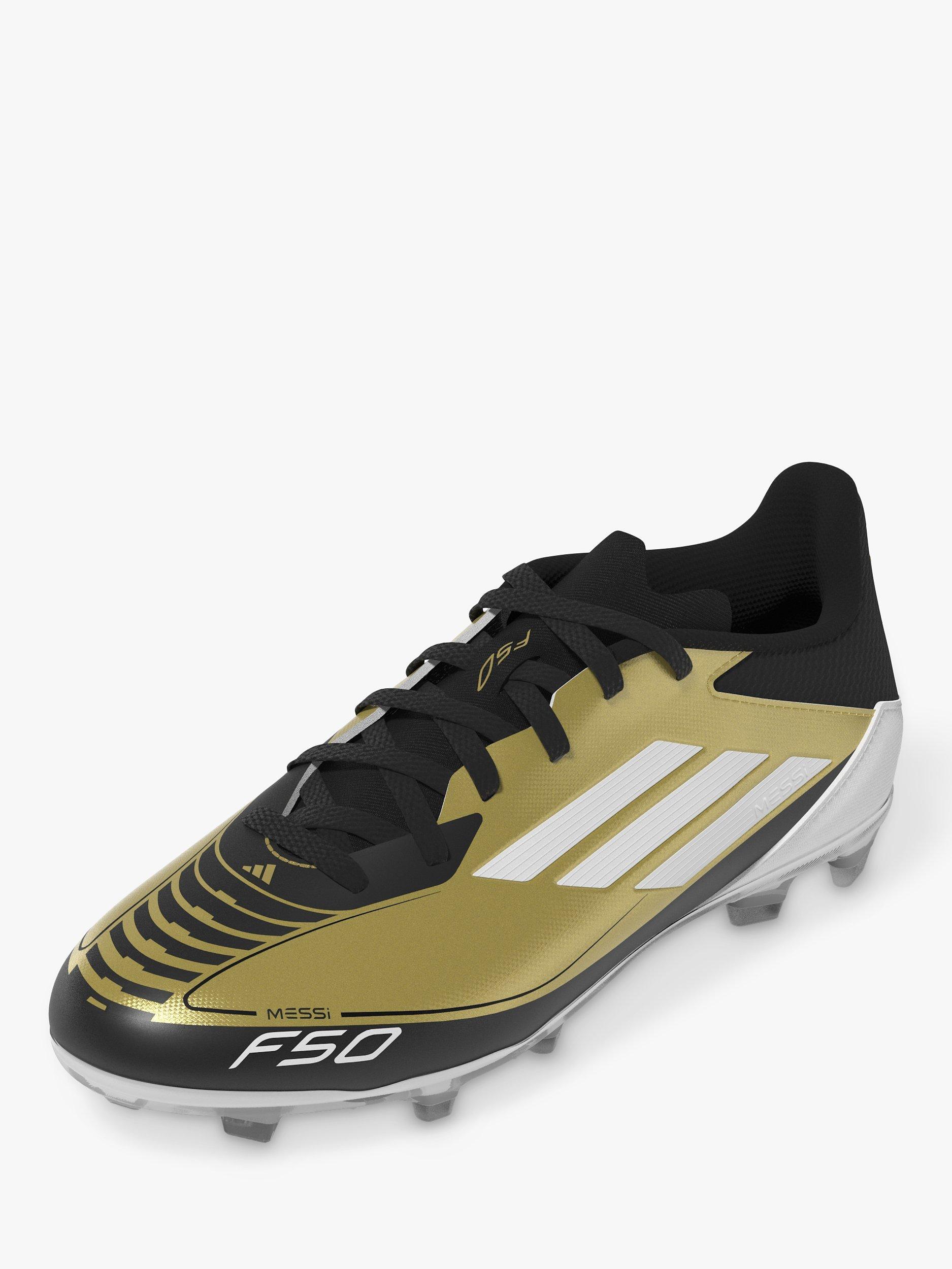 Product image 10 of 11, which shows adidas Kids' Messi F50 Firm Ground League Football Boots, Gold, 10 Jnr