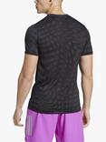 adidas Gym+ Training Seamless T-Shirt, Black/Grey Six