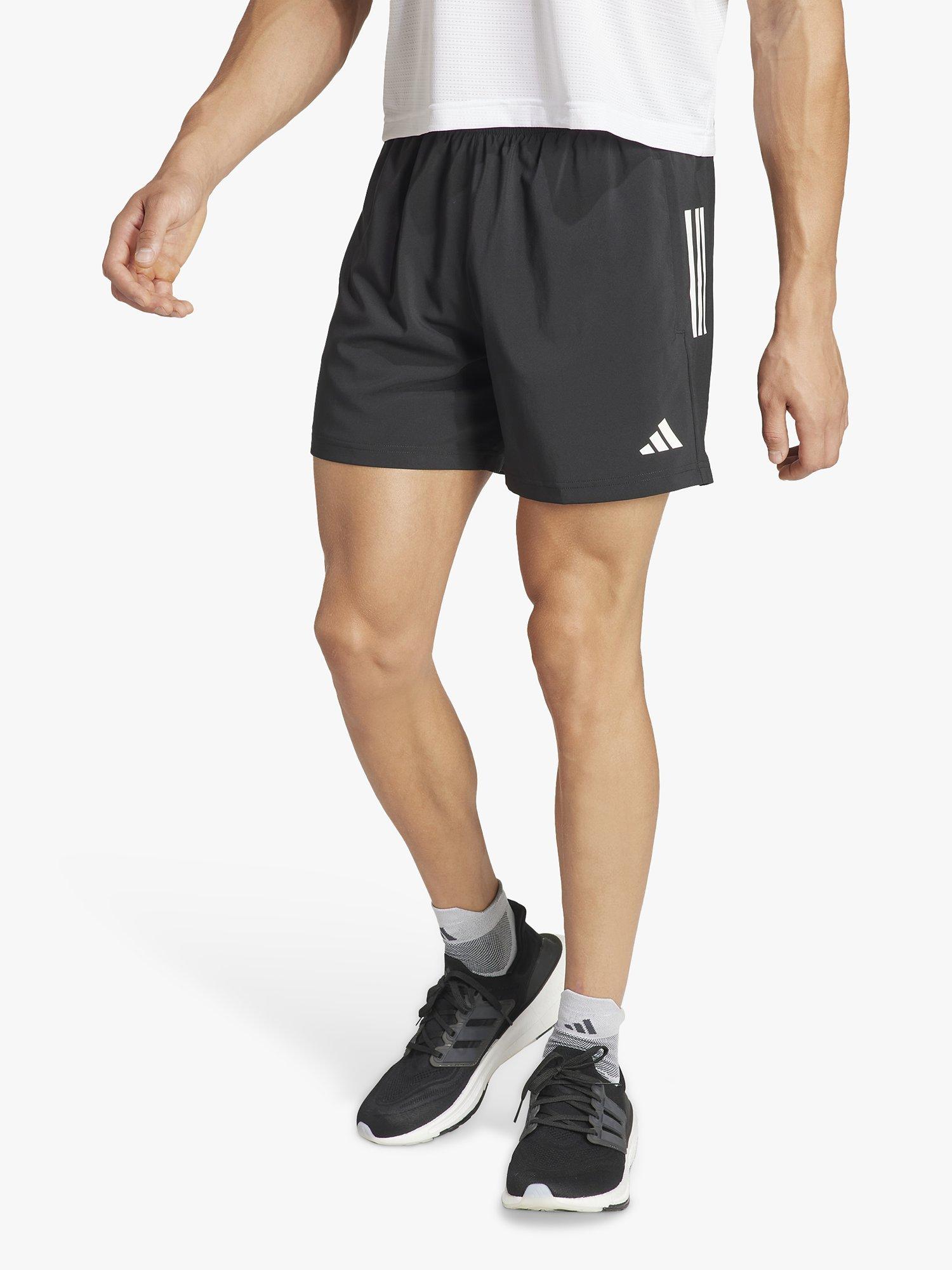Product image 1 of 6, which shows adidas Men's Own The Run Aeroready Shorts, Black, S